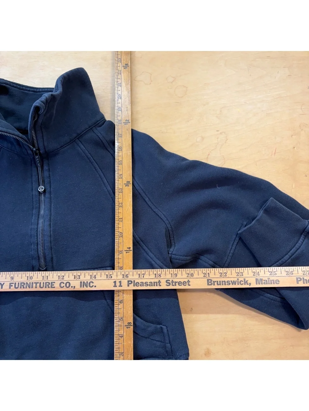 Lululemon Scuba Cropped Half Zip Pullover Womens XS Navy Funnel Neck Sweatshirt